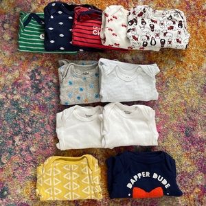 11 NB Long Sleeve Onsie Lot